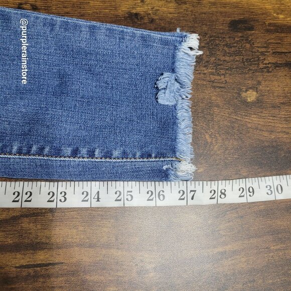 Kancan Jeans 27 P Skinny Mid Rise Raw Hem Medium Light Wash Denim KC8400M - Picture 10 of 13